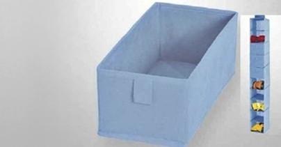 Offene Aufbewahrungsboxen in blauer Farbe (4 Stück)